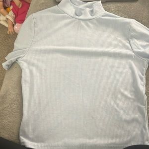 turtleneck short sleeve shirt.